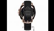 COACH Women's Boyfriend 40MM Leather Strap Watch Rose Gold/Black One Size