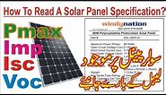 How to read solar panel specifications?, Understanding Solar Panel Specifications.