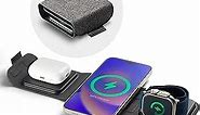 mophie 3-in-1 Travel Charger with MagSafe - Portable Wireless Charging Hub, Compatible with Apple Devices, iPhone 15/14/13/12 Series, Apple Watch Series 9 to 1 & Ultra, AirPods Pro/3rd Gen