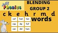 JOLLY PHONICS GROUP 2 Blending, sounding , reading | ckehrdm | How to blend words