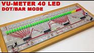 40 LED Vu-Meter with LM3915 (V2.0 DOT/BAR)