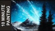Painting a Night Sky with Acrylics in 10 Minutes!