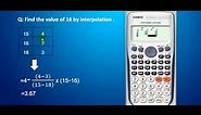 Linear Interpolation by CASIO fx-991ES Scientific Calculator.