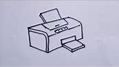 How to draw a printer/easy drawing step by step/printer drawing for kids