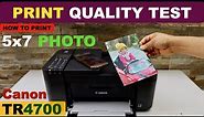 Canon Pixma TR4700, 4720, 4722, 4723, 4750i, 4751i Print Quality Test | How To Print 5x7 Photos.