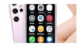 Mini Smartphone Unlocked Kids Smart Phone 3.0 Inch HD Screen Mini Cell Phone 16GB ROM for Small Mobile Phone GPS Pocket Child Cellphone Creative Gift for Kids -Pink