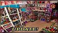 Monster High DollHouse Tour 50Room 54Bed 350MH Dolls Collection School House Mansion Dorm Video RV