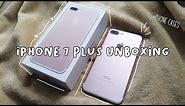 iPhone 7 plus aesthetic unboxing + accessories | 128gb rose gold