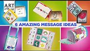 6 Amazing Message Ideas | Secret Message Boxes | Easy To Do | Message Craft | @VENTUNO ART ​