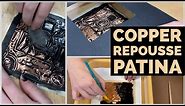 How to Add a Black Patina to Copper Repousse with India Ink or Sharpie