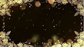 Free Gold floral bokeh animated background overlay | for Wedding Invitations, Prenup Video