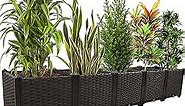 Large Planters for Outdoor Plants Raised Garden Bed Elevated Garden Boxes Plant pots Planter Box Perfect for Garden Patio Balcony Deck to Planting Flowers Vegetables Tomato and Herbs