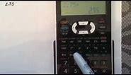Converting a decimal to a fraction using a calculator (Sharp EL-520X)