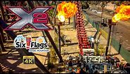 2023 X2 Roller Coaster On Ride 4K POV Six Flags Magic Mountain