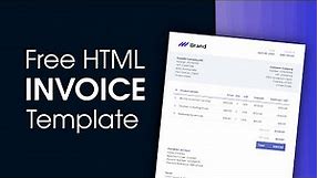 Beautiful Free HTML Invoice Template + Convert to PDF