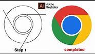 How to Design Google Chrome Logo in Adobe Illustrator Tutorial