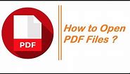 How To || Open PDF Files On Windows 7, 8 and 10 || Easy & Quick Method