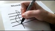How To Draw A Treble Clef Sign
