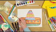 Art for Kids | Cinco de Mayo Sombrero Marker Painting Art Lesson