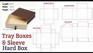 Tray & Sleev - Box Dieline - Hard Box (Packaging)