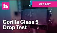 Gorilla Glass 5 Drop Test from CES 2017