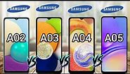 Samsung Galaxy A02 Vs Galaxy A03 Vs Galaxy A04 Vs Galaxy A05 Full Comparison