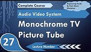 Monochrome TV Picture Tube, Block diagram & Components of Monochrome TV Picture Tube, TV Engineering