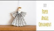 DIY Paper ANGEL Ornament | Make Your Own Quick & Easy Pleated Paper Decoration | Christmas Tutorial