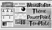 Newspaper Theme PowerPoint Template Free🍑 || ppt#42