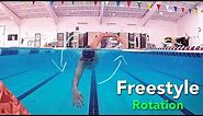 Swim smoother and breathe easier in freestyle with shoulder rotation