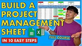How to Build a Project Management Template in Google Sheets (Project Milestone Tracker) and Excel