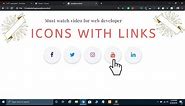 Create Footer with Social Media Icons & Links in HTML CSS in Hindi