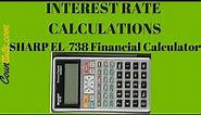 Interest Rate Calculations (I/Y) | Sharp EL 738 Financial Calculator