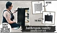 IKEA Bathroom Vanity Makeover| BEFORE AND AFTER| avoid the same mistakes