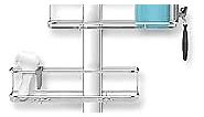 simplehuman Over-Door Shower Caddy, Stainless Steel and Anodized Aluminum