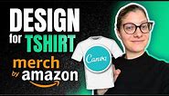 Create a Design for your Merch by Amazon T-Shirt | Canva Tutorial for Beginners | Print on Demand