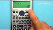 Casio FX-991 calculator convert inch to cm and vise versa