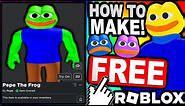 FREE Pepe The Frog Avatar! HOW TO MAKE IT! (ROBLOX FREE MEME AVATAR TRICKS)