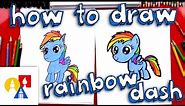How To Draw Rainbow Dash (New Version With Color)