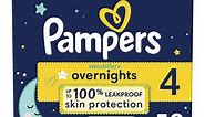 Pampers Swaddlers Overnight Diapers Size 4, 58 Count (Select for More Options)