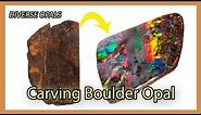 Cutting Queensland Boulder Opal Using Carving Tools