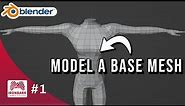 How to Model a Character Mesh in Blender | Game Character Tutorial #1