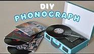 ASMR DIY Phonograph from paper - How to make Vinyl Record Player from Paper , Gift for him