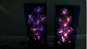 My 2 Fiber Optic Color Changing Flowers Lamps Music Boxs Vintage 1980's