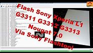 Flash Sony Xperia L1 G3311 G3312 G3313 Nougat 7.0 Via Flashtool