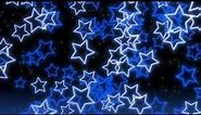 ⭐Motion graphics background with soaring blue neon stars⭐