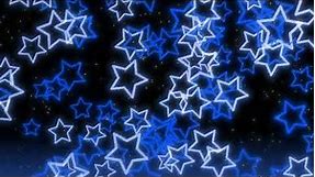 ⭐Motion graphics background with soaring blue neon stars⭐