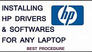 Installing HP drivers and softwares - Easiest Process