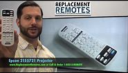 Epson 215572100 Projector Remote Control - www.ReplacementRemotes.com