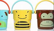 Skip Hop Baby Bath Toy, Zoo Stack & Pour Buckets